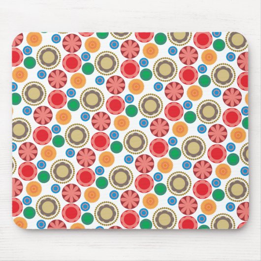 Tapis De Souris Flower Power en rangées 002 (Devant)