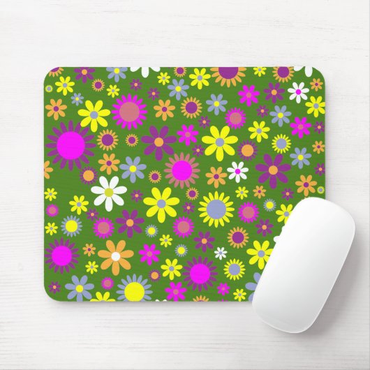Tapis De Souris Flower Power Mousepad (Avec souris)