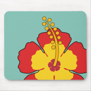 Tapis De Souris Flower rouge hibiscus