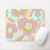 Tapis De Souris Flowers abstrait | Pastel Lilac Floral Pattern (Avec souris)