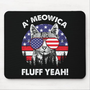 Tapis De Souris Fluff Ouais Patriotique American 4 juillet G
