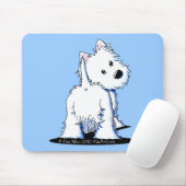 Tapis De Souris Fluffy Butt Westie (Avec souris)