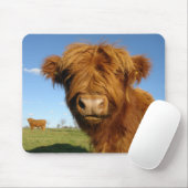 Tapis De Souris Fluffy Scottish Highland Cow (Avec souris)