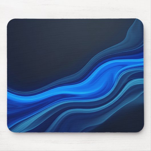 Tapis de souris Fluid Waves bleu électrique (Devant)