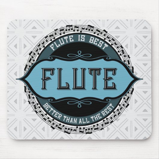 Tapis De Souris Flute Best Music Note Circle (Devant)