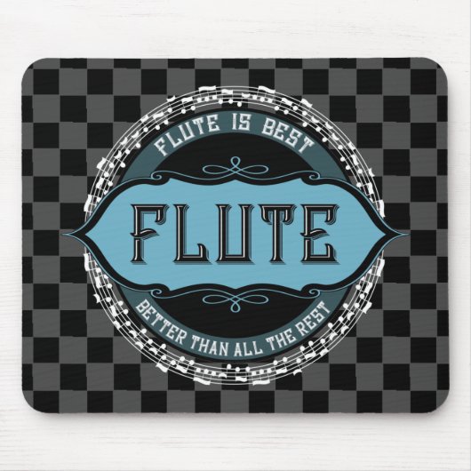 Tapis De Souris Flute Best Music Note Circle (Devant)
