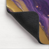 Tapis De Souris Flux Abstrait Art- Bleu violet rose et or- (Coin)