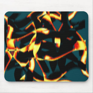 Tapis De Souris Flux brûlés jaune rouge à l'air épouvantable, spra