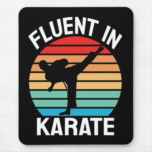 Tapis De Souris Flux dans Karate Funny Karate (Devant)