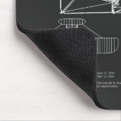 Tapis De Souris Flyer Wright - Plan de dessin du plan d'avion (Coin)