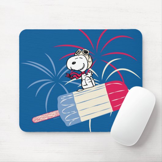 Tapis De Souris Flying Ace Snoopy on Ice Pop (Avec souris)
