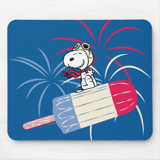 Tapis De Souris Flying Ace Snoopy on Ice Pop (Devant)
