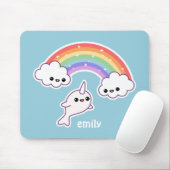 Tapis De Souris Flying Narwhal (Avec souris)