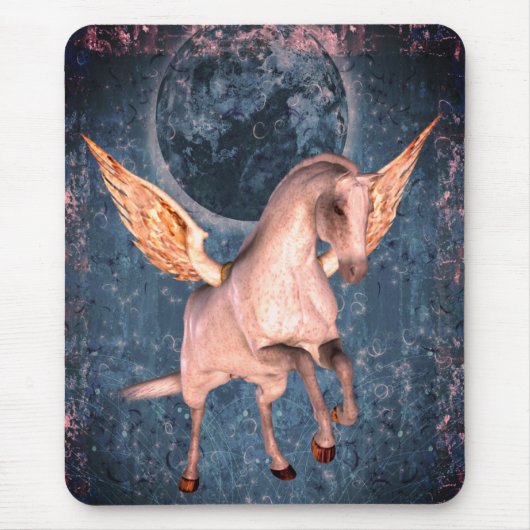Tapis De Souris Flying Pegasus Horse Imaginaire Art (Devant)