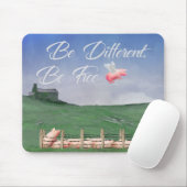 Tapis De Souris Flying Pig Be Different (Avec souris)