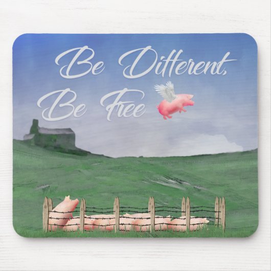 Tapis De Souris Flying Pig Be Different (Devant)