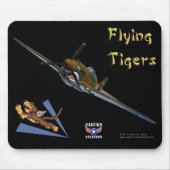 Tapis De Souris Flying Tigers P-40B Warhawk Mousepad (Devant)