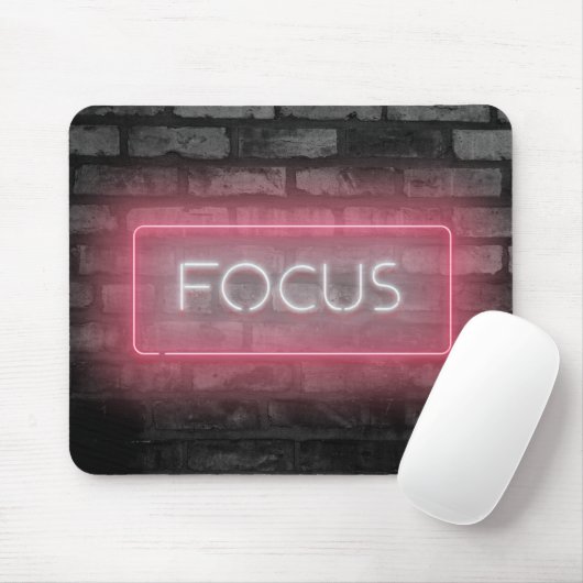 Tapis De Souris FOCUS Pink Neon Sign Pad Souris (Avec souris)