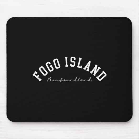 Tapis De Souris Fogo Island Newfoundland Canada College Text (Devant)