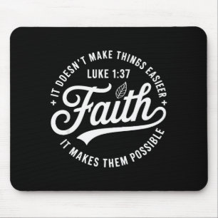 Tapis De Souris Foi Luc 1 37 Verset Biblique Chrétien Religieux Qu