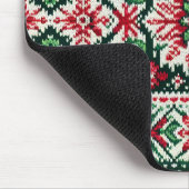 Tapis De Souris Foire de Noël/hiver île rouge et verte (Coin)