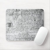 Tapis De Souris Fol.145v-b, page du carnet de da Vinci (Avec souris)