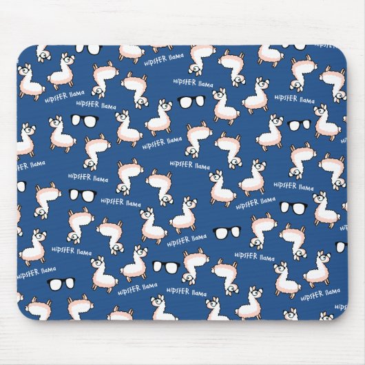 Tapis De Souris Folie de lama de hippie (Devant)