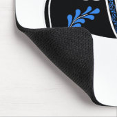 Tapis De Souris Folk noir/blanc/bleu Dala cheval, Folk Friesian (Coin)