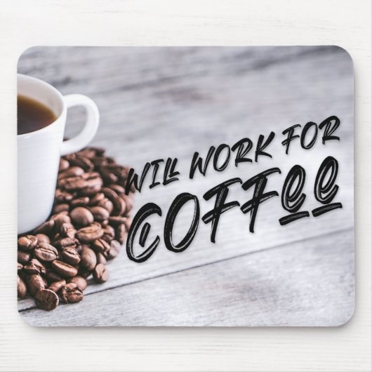 Tapis De Souris Fonctionnera pour Café, Noir (Devant)