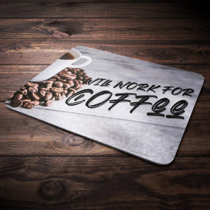 Tapis De Souris Fonctionnera pour Café, Noir