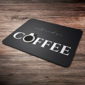 Tapis De Souris Fonctionnera pour Café, Noir