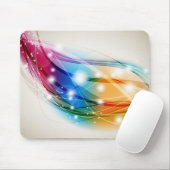 Tapis de souris fond beige Vagues Colorées (Avec souris)