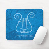 Tapis De Souris Fond de lyre bleue (Avec souris)