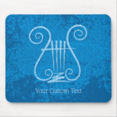 Tapis De Souris Fond de lyre bleue (Devant)