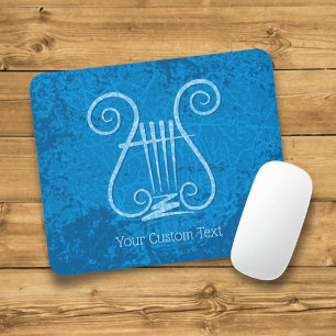 Tapis De Souris Fond de lyre bleue