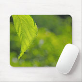 Tapis De Souris Fond flou de feuille d'arbre (Avec souris)