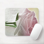 Tapis De Souris Fondements simples de rose de rose (Avec souris)