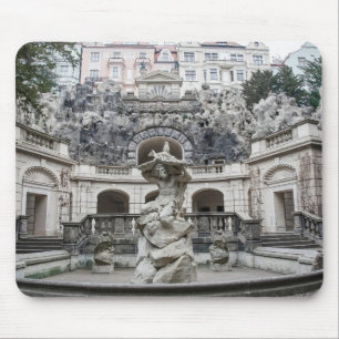 Tapis De Souris Fontaine avec statue de Neptune à Prague