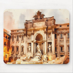 Tapis De Souris Fontaines de Trevi, Italie Rome