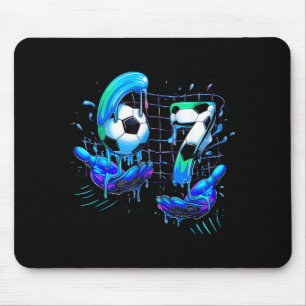 Tapis De Souris Football 67 Enfants Crème Glacée Drip Six Sept Mai