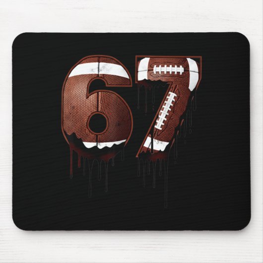 Tapis De Souris Football 67 Six Seven Funny Gen Alpha Meme Drip  (Devant)