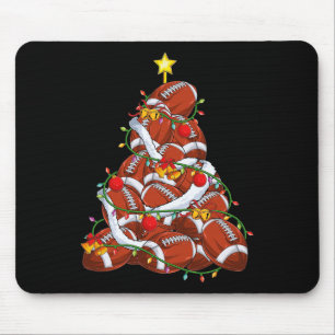 Tapis De Souris Football américain Arbre de Noël Jouer Pajamas de