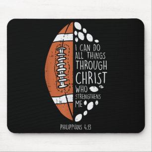 Tapis De Souris Football Américain Je peux faire des choses Bible