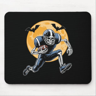 Tapis De Souris Football américain Squelette Halloween Football Ho