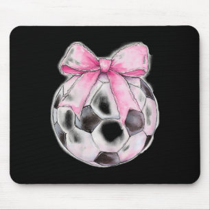 Tapis De Souris Football Byll Rose Coquette Arc Ruban Délicat Fill