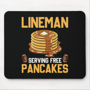 Tapis De Souris Football Lineman Servant Des Pancakes Daily Offens