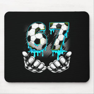 Tapis De Souris Football Masculin 67 6 7 Six Seven Mème Drôle Gen