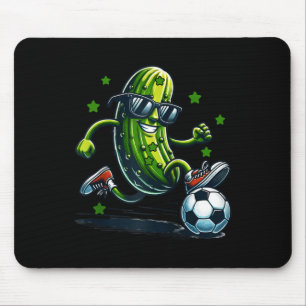 Tapis De Souris Football pickle drôle avec lunettes de soleil pour
