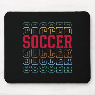 Tapis De Souris Football Texte Superposé Drôle Équipe Joueur Entra