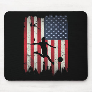 Tapis De Souris Football Usa Drapeau Américain 4 Juillet Patriotiq